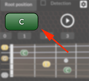 Select active chord button