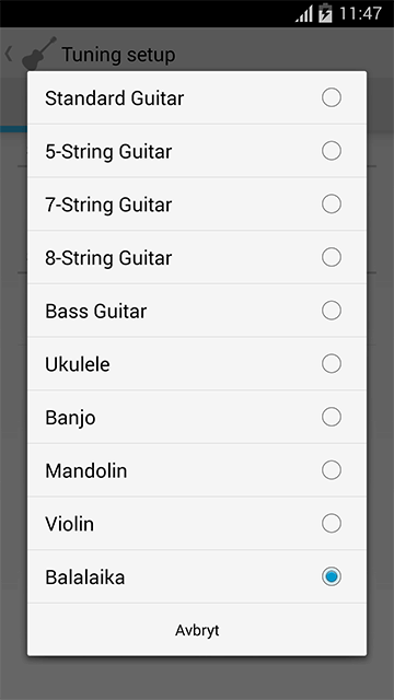 Tunings for Instruments