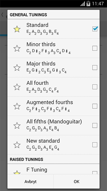 Alternative tunings