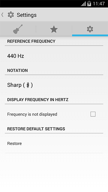 Custom setting